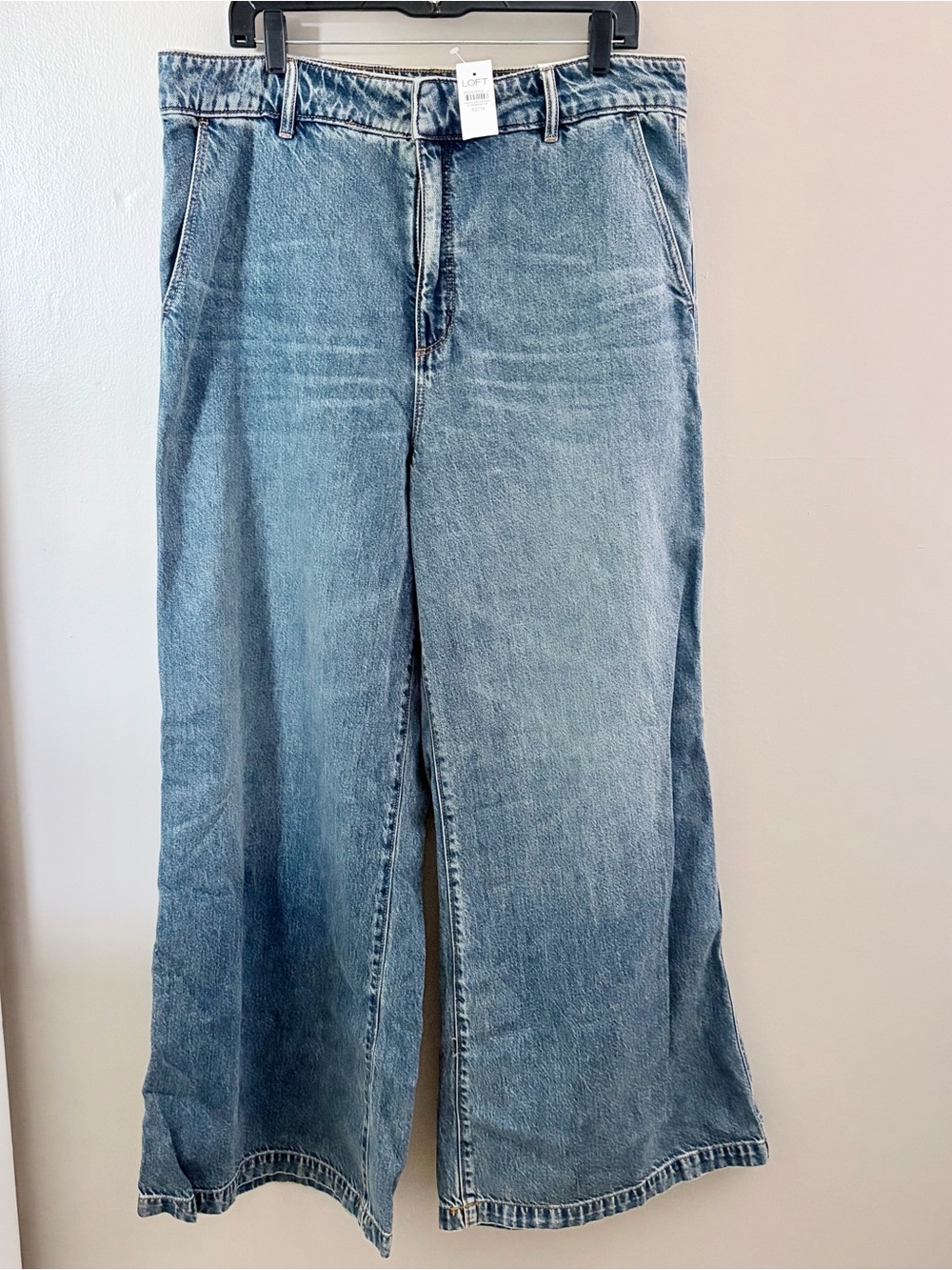 LOFT The Trouser High Rise Curvy Wide Leg Jeans NWT 32/14